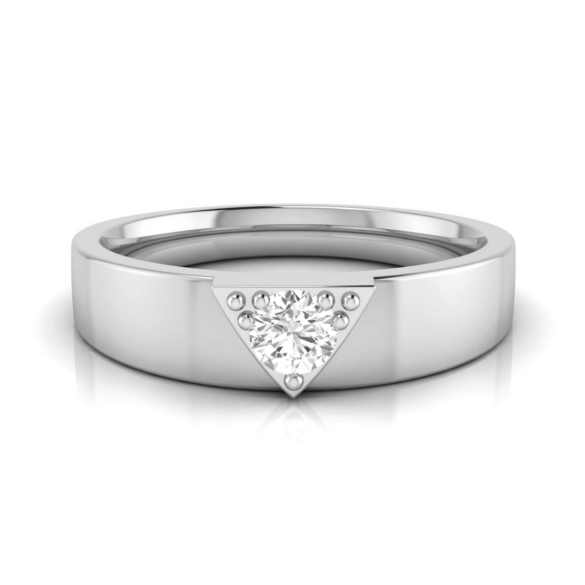 Jewelove™ Rings Platinum Diamond Couple Love Bands JL PT B-23