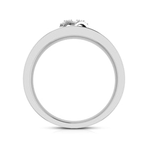 Jewelove™ Rings Platinum Diamond Couple Love Bands JL PT CB-1