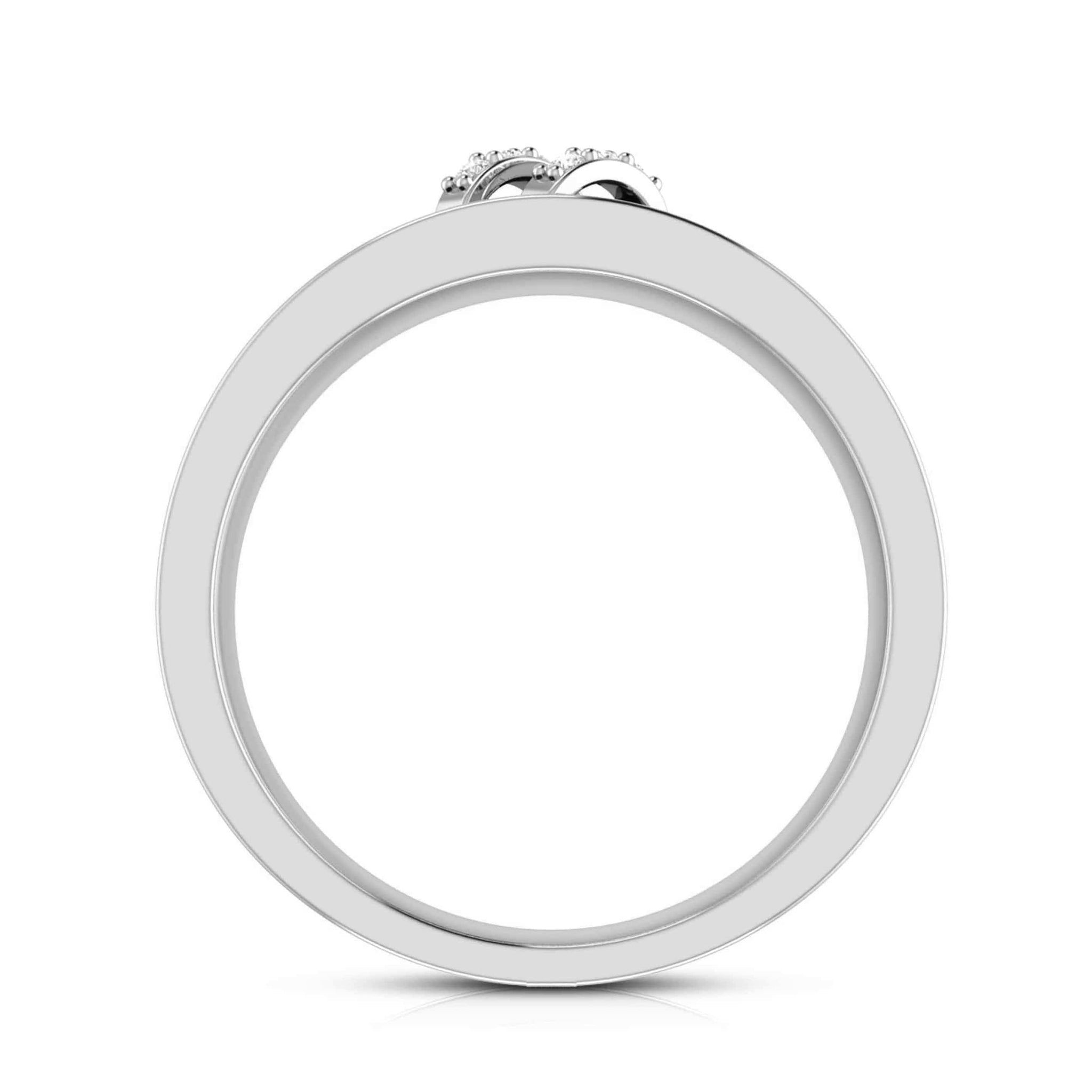 Jewelove™ Rings Platinum Diamond Couple Love Bands JL PT CB-1