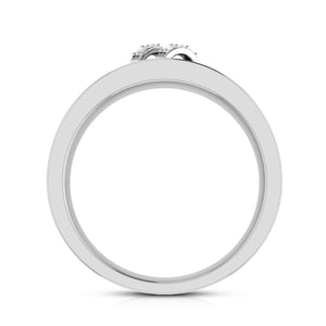 Jewelove™ Rings Platinum Diamond Couple Love Bands JL PT CB-1