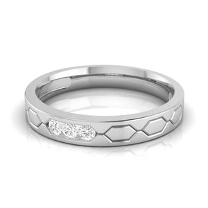 Jewelove™ Rings Platinum Diamond Couple Love Bands JL PT CB-3