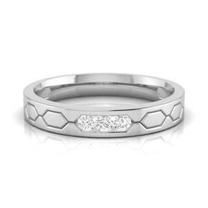 Jewelove™ Rings Women's Band only / SI IJ Platinum Diamond Couple Love Bands JL PT CB-3