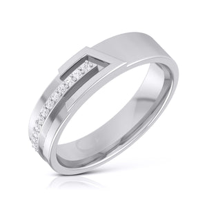 Jewelove™ Rings Platinum Diamond Couple Love Bands JL PT CB-6