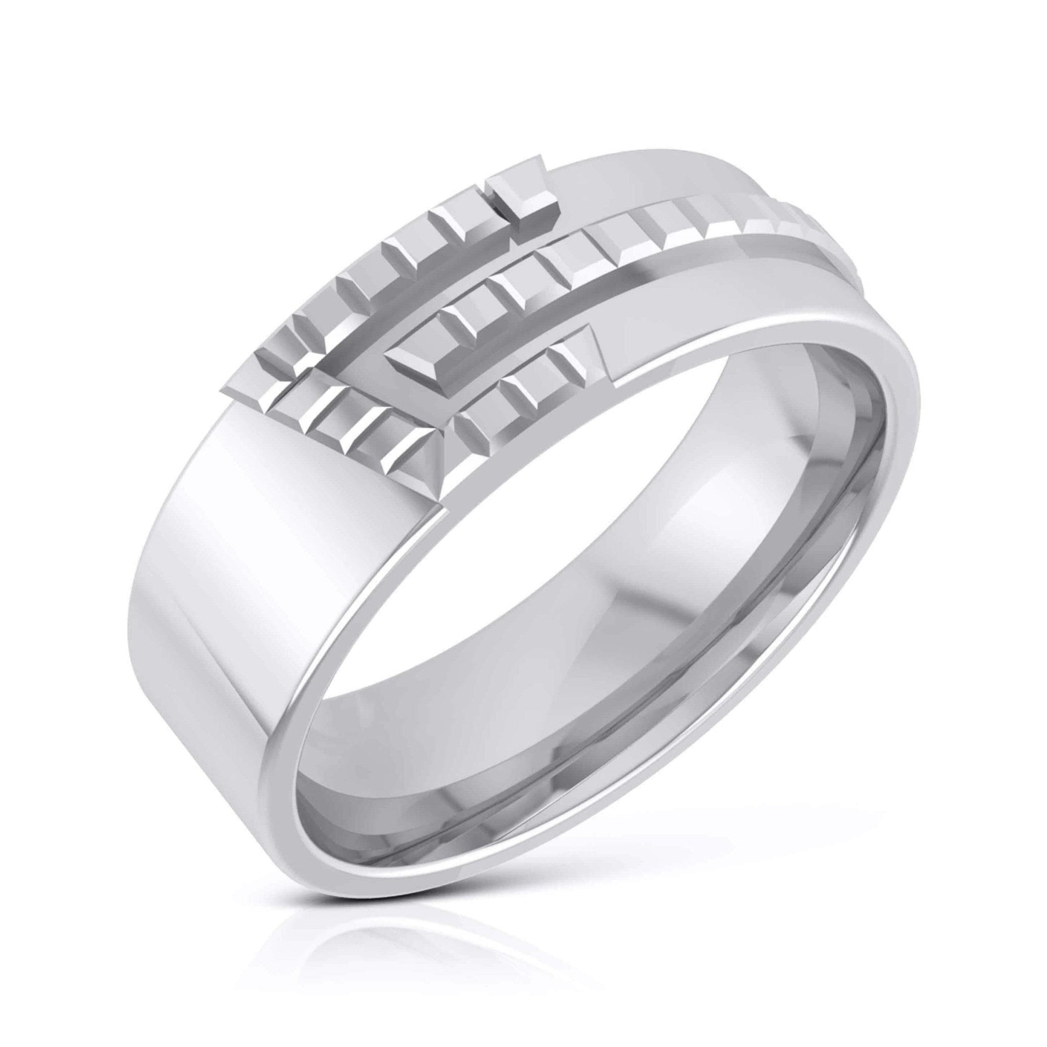 Jewelove™ Rings Platinum Diamond Couple Love Bands JL PT CB-6