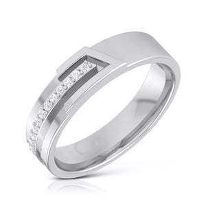 Jewelove™ Rings Platinum Diamond Couple Love Bands JL PT CB-6