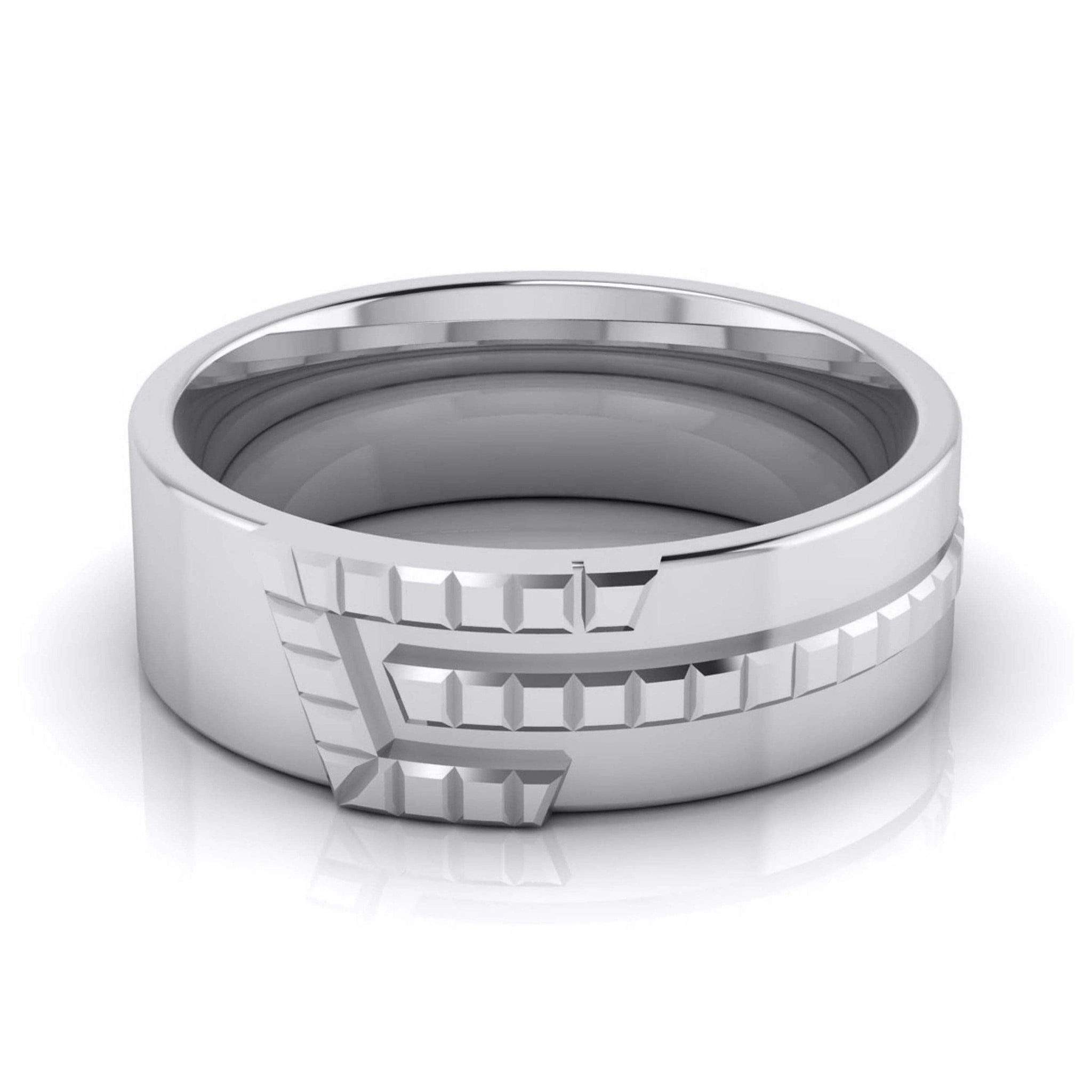 Jewelove™ Rings Both / SI IJ Platinum Diamond Couple Love Bands JL PT CB-6