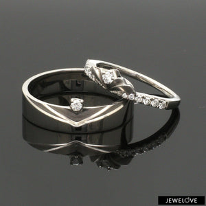 Jewelove™ Rings Platinum Diamond Couple Ring JL PT 1364