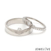 Jewelove™ Rings Platinum Diamond Couple Ring JL PT 1364