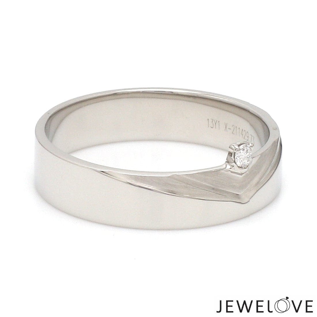 Jewelove™ Rings Platinum Diamond Couple Ring JL PT 1364