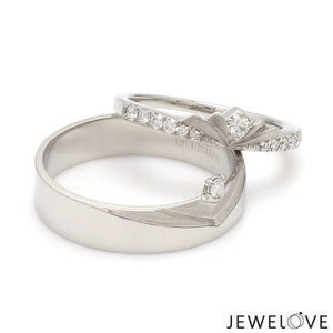 Jewelove™ Rings Platinum Diamond Couple Ring JL PT 1364