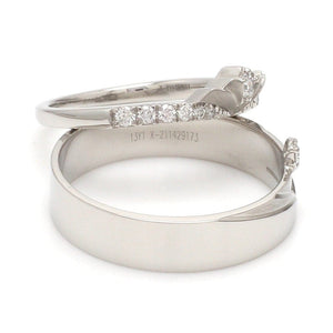 Jewelove™ Rings Platinum Diamond Couple Ring JL PT 1364