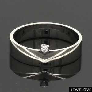 Jewelove™ Rings Men's Band only / SI IJ Platinum Diamond Couple Ring JL PT 1364