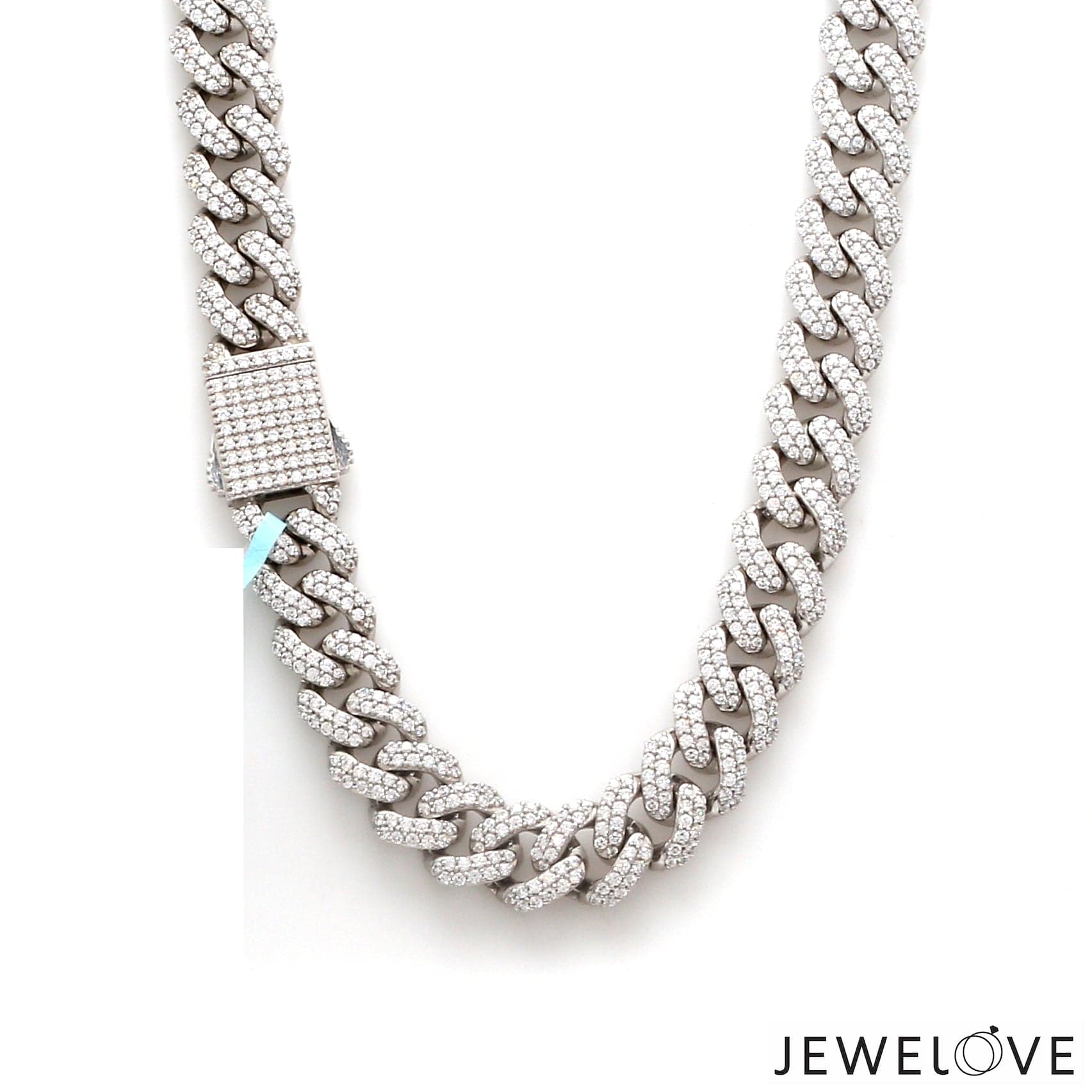 Jewelove™ Chains Platinum Diamond Cuban Chain for Men JL PT CH 1326