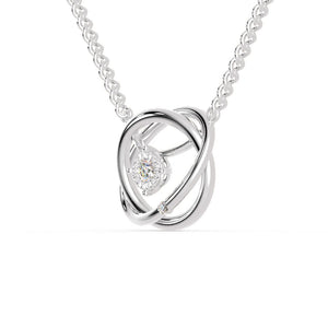 Jewelove™ Pendants Platinum Diamond Double Circle Pendant for Women JL PT P 1218