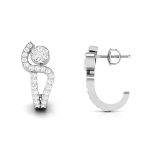 Jewelove™ Earrings Platinum & Diamond Earrings for Women JL PT E BL-04