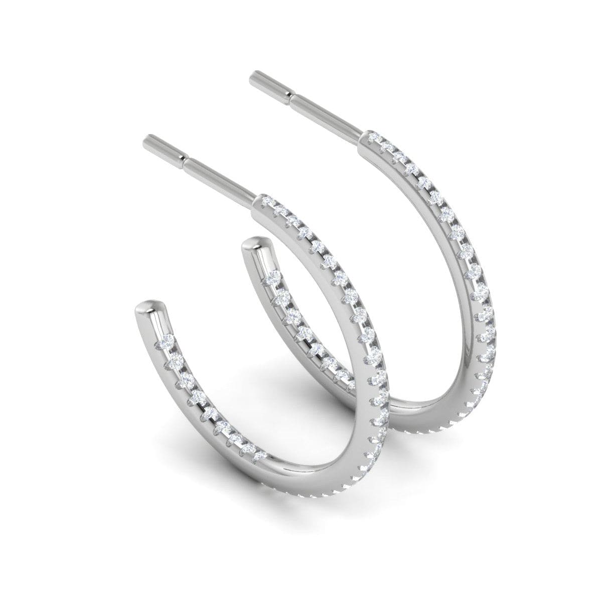 Jewelove™ Earrings SI IJ Platinum Diamond Earrings for Women JL PT E DH RD 113