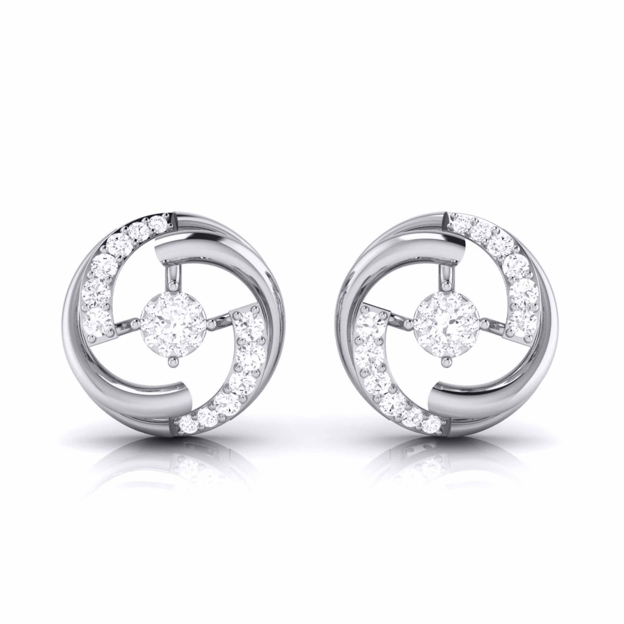 Jewelove™ Earrings Platinum Diamond Earrings for Women JL PT E MST 27