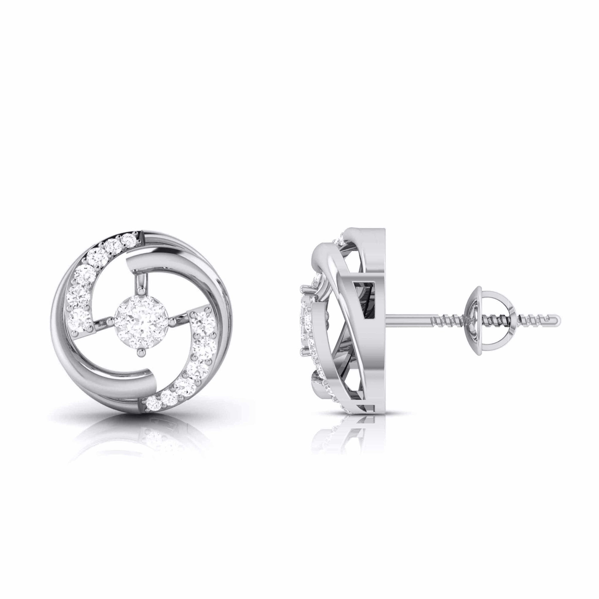 Jewelove™ Earrings Platinum Diamond Earrings for Women JL PT E MST 27