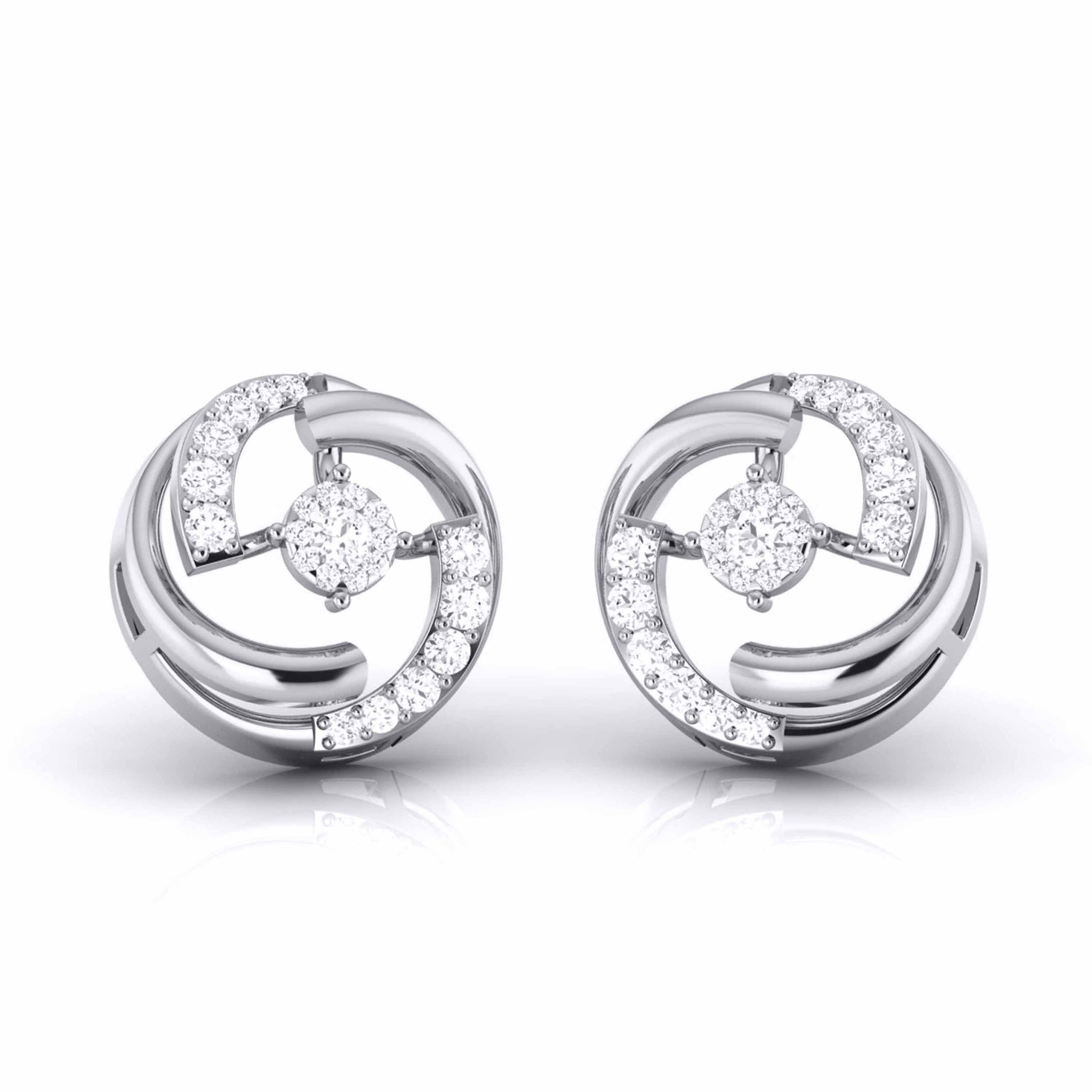 Jewelove™ Earrings Platinum Diamond Earrings for Women JL PT E MST 27