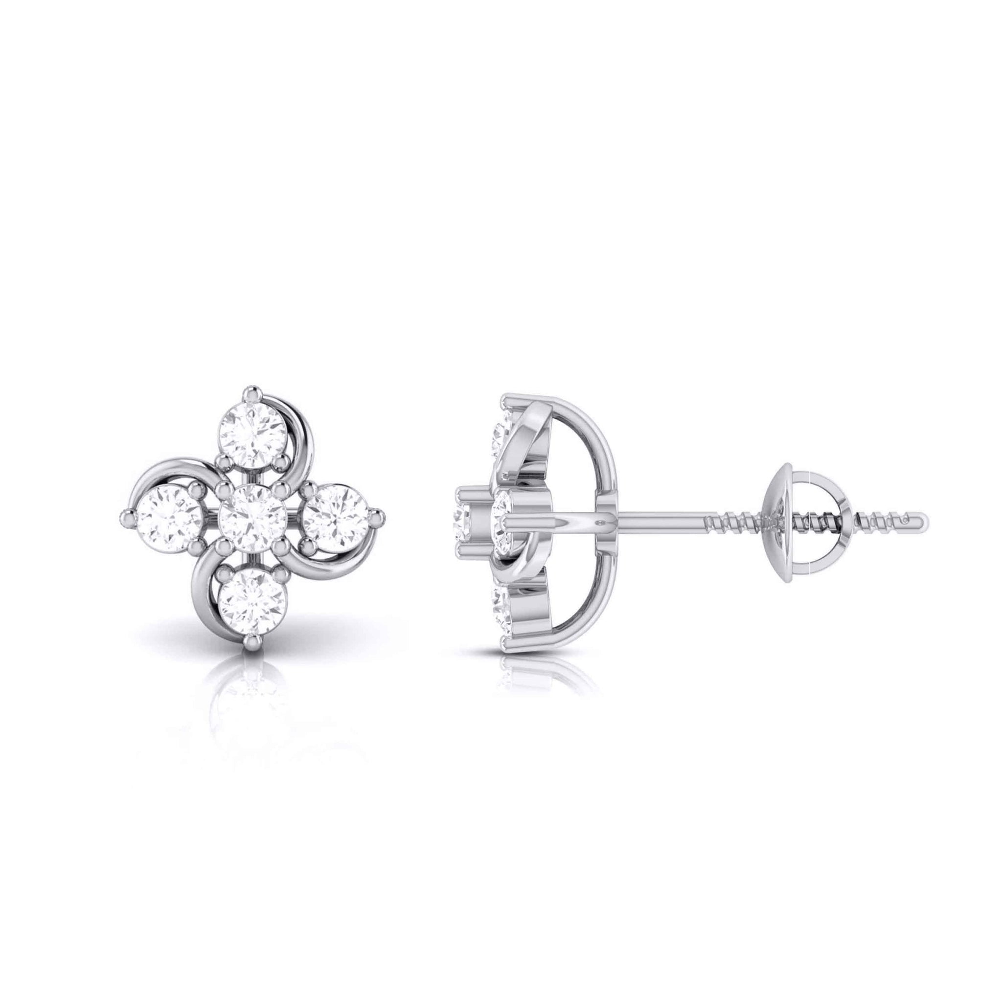 Jewelove™ Earrings Platinum Diamond Earrings JL PT E MST 37