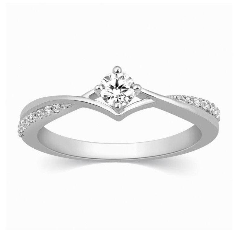 Jewelove™ Rings Platinum Diamond Engagement Ring with 15 Pointer JL PT 573