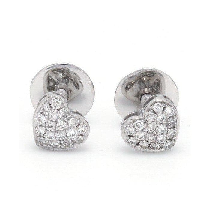 Jewelove™ Earrings Platinum & Diamond Heart Earrings JL PT E 168