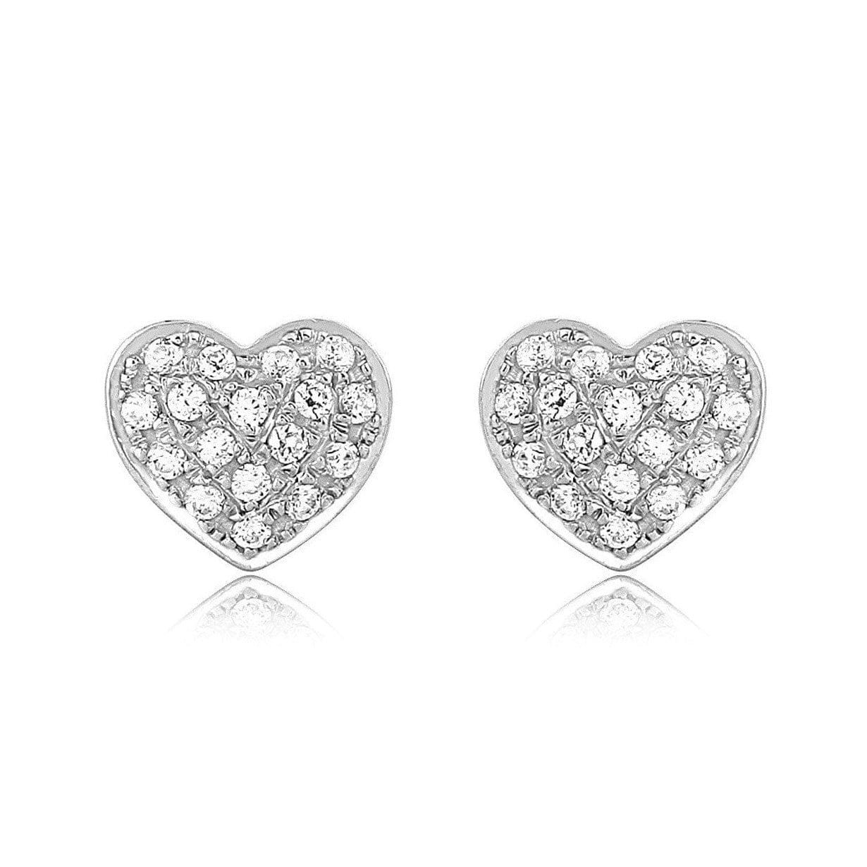 Jewelove™ Earrings Platinum & Diamond Heart Earrings JL PT E 168