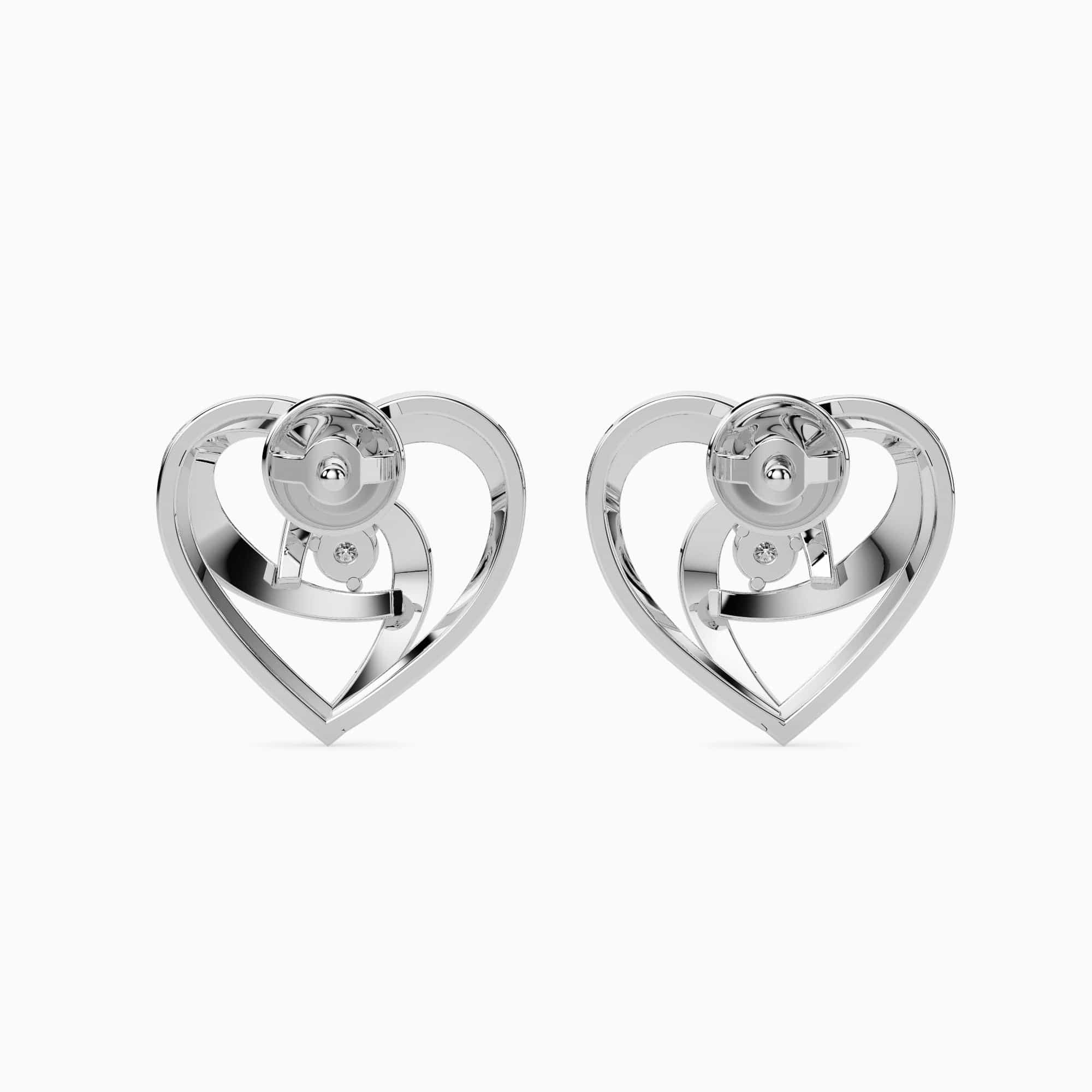 Jewelove™ Earrings Platinum Diamond Heart Earrings JL PT E 18002