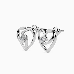 Jewelove™ Earrings Platinum Diamond Heart Earrings JL PT E 18002