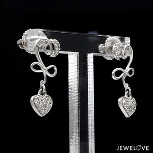 Jewelove™ Earrings Platinum Diamond Heart Earrings JL PT E LC804