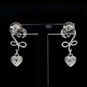 Jewelove™ Earrings Platinum Diamond Heart Earrings JL PT E LC804