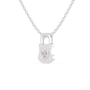 Jewelove™ Pendants Platinum Diamond Heart Lock Pendant for Women JL PT P 1211