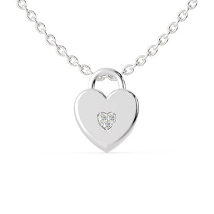 Jewelove™ Pendants SI IJ Platinum Diamond Heart Pendant for Women JL PT P 1214