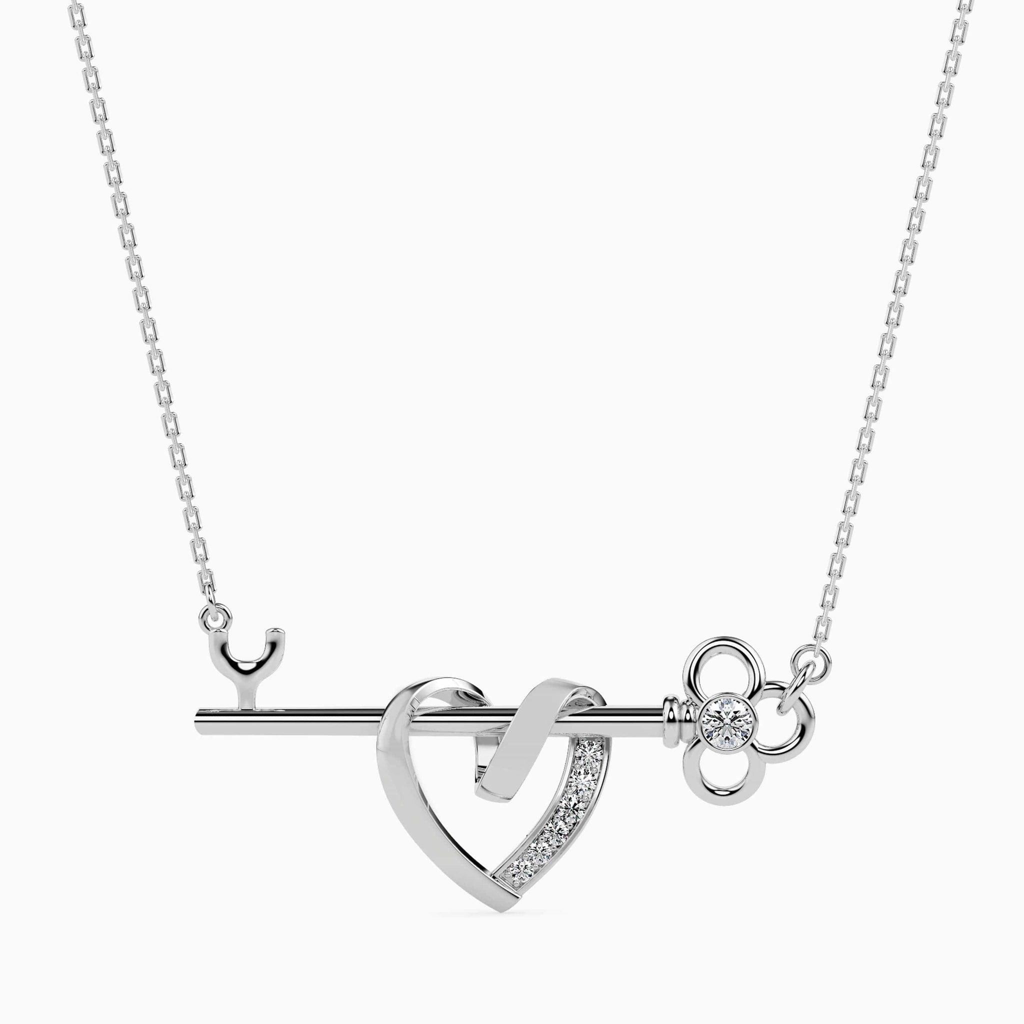 Jewelove™ Pendants Platinum Diamond Heart Pendant for Women JL PT P 18015