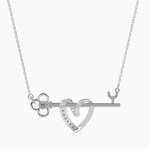 Jewelove™ Pendants SI IJ Platinum Diamond Heart Pendant for Women JL PT P 18015