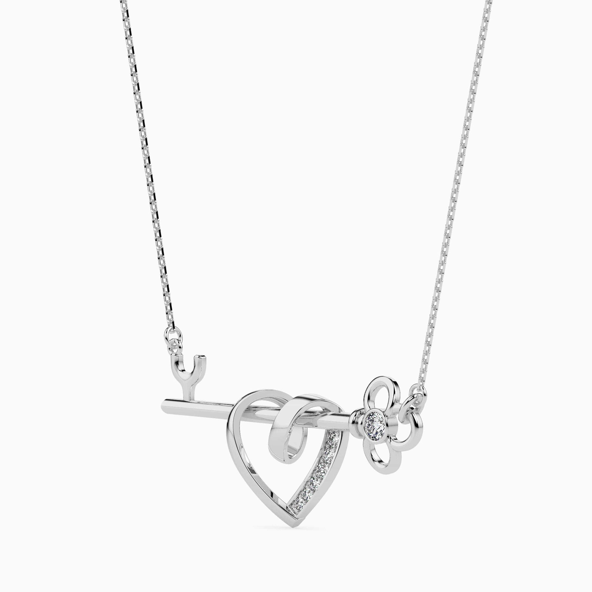 Jewelove™ Pendants VVS GH Platinum Diamond Heart Pendant for Women JL PT P 18015