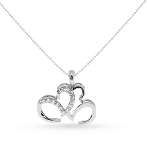 Jewelove™ Pendants SI IJ Platinum Diamond Heart Pendant for Women JL PT P LC906