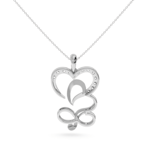 Jewelove™ Pendants Platinum Diamond Heart Pendant for Women JL PT P LC907