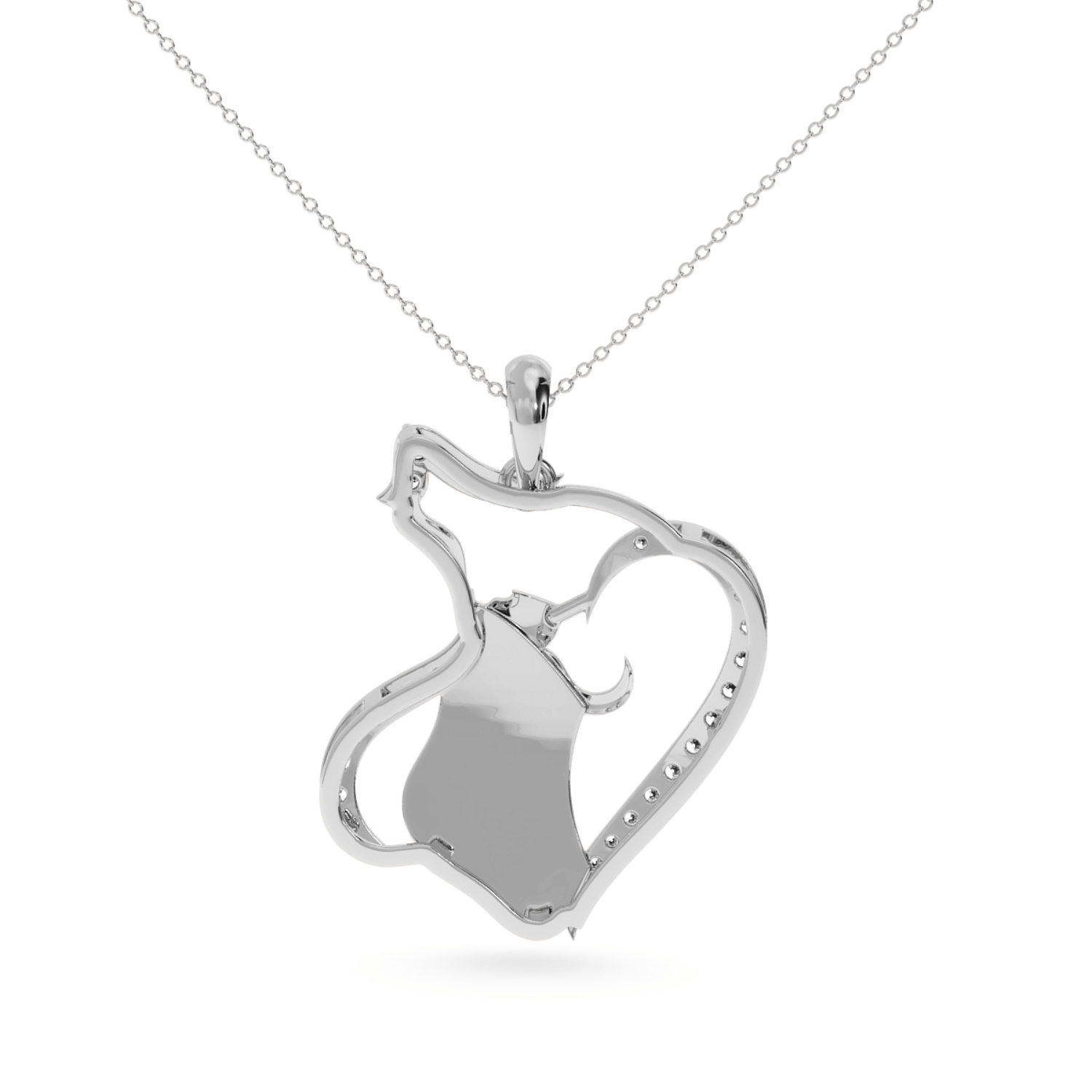 Jewelove™ Pendants Platinum Diamond Heart Pendant for Women JL PT P LC911