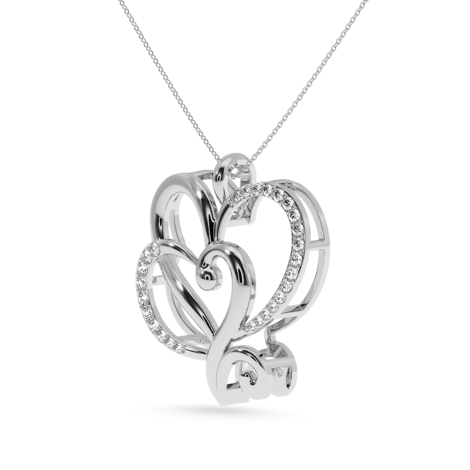 Jewelove™ Pendants Platinum Diamond Heart Pendant for Women JL PT P LC913