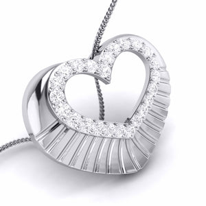 Jewelove™ Pendants & Earrings Platinum Diamond Heart Pendant Set JL PT P BT 37-E