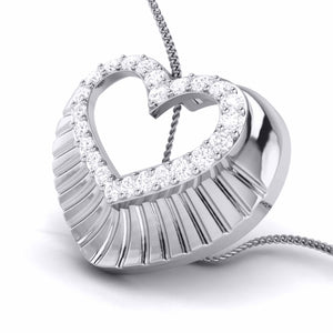 Jewelove™ Pendants & Earrings Platinum Diamond Heart Pendant Set JL PT P BT 37-E