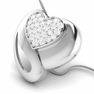 Jewelove™ Pendants & Earrings Platinum Diamond Heart Pendant Set JL PT P BT 38-B