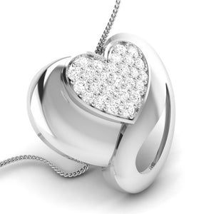 Jewelove™ Pendants & Earrings Platinum Diamond Heart Pendant Set JL PT P BT 38-B