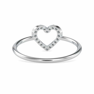 Jewelove™ Rings Platinum Diamond Heart Ring for Women JL PT 0696