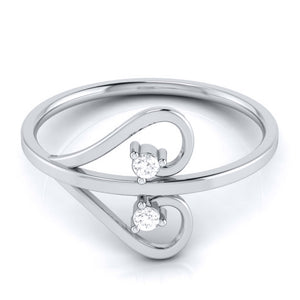 Jewelove™ Rings Platinum Diamond Heart Ring for Women JL PT LR 138