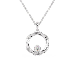 Jewelove™ Pendants SI IJ Platinum Diamond in Circle Pendant for Women JL PT P 1206