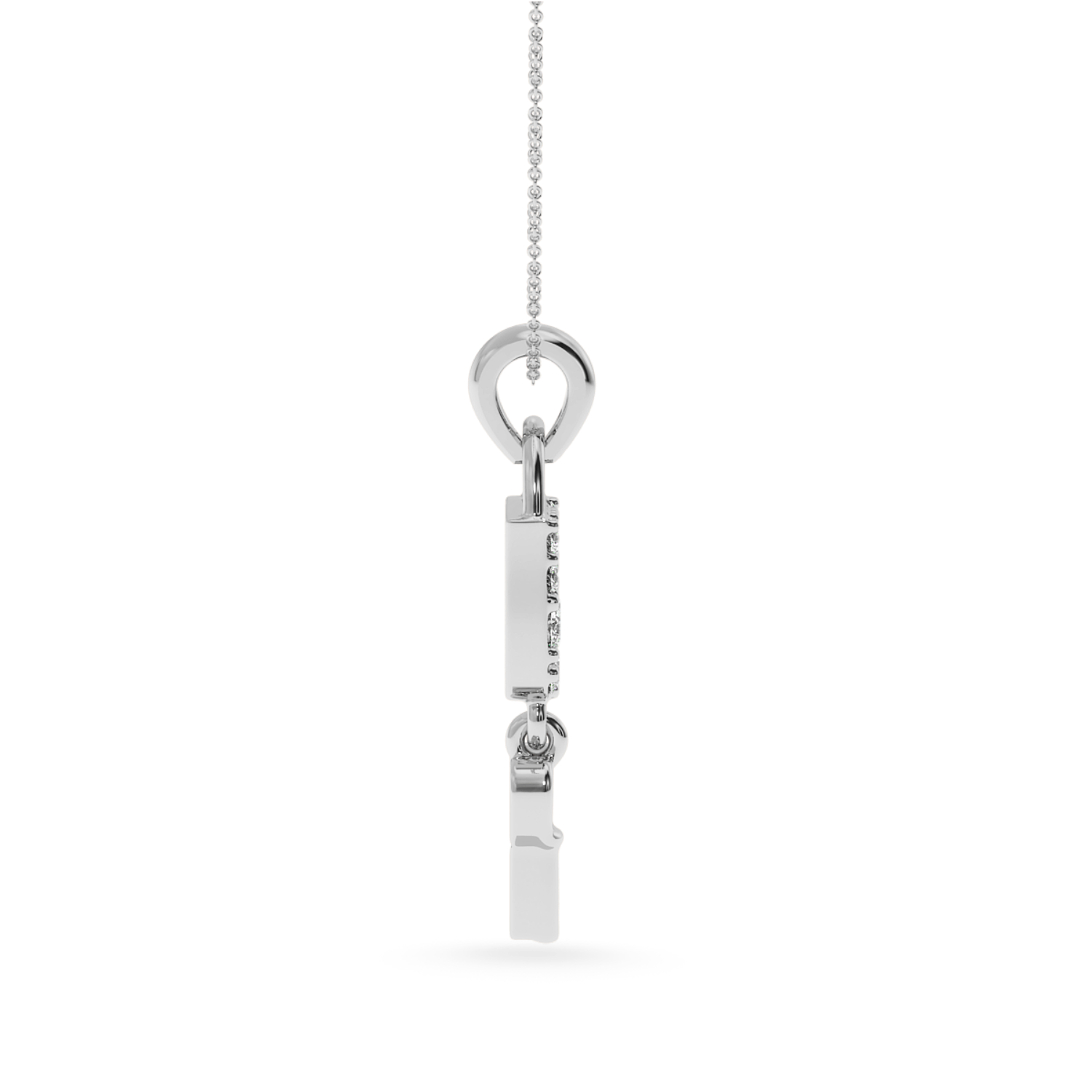 Jewelove™ Pendants Platinum Diamond Lock Key Pendant for Women JL PT P LC915