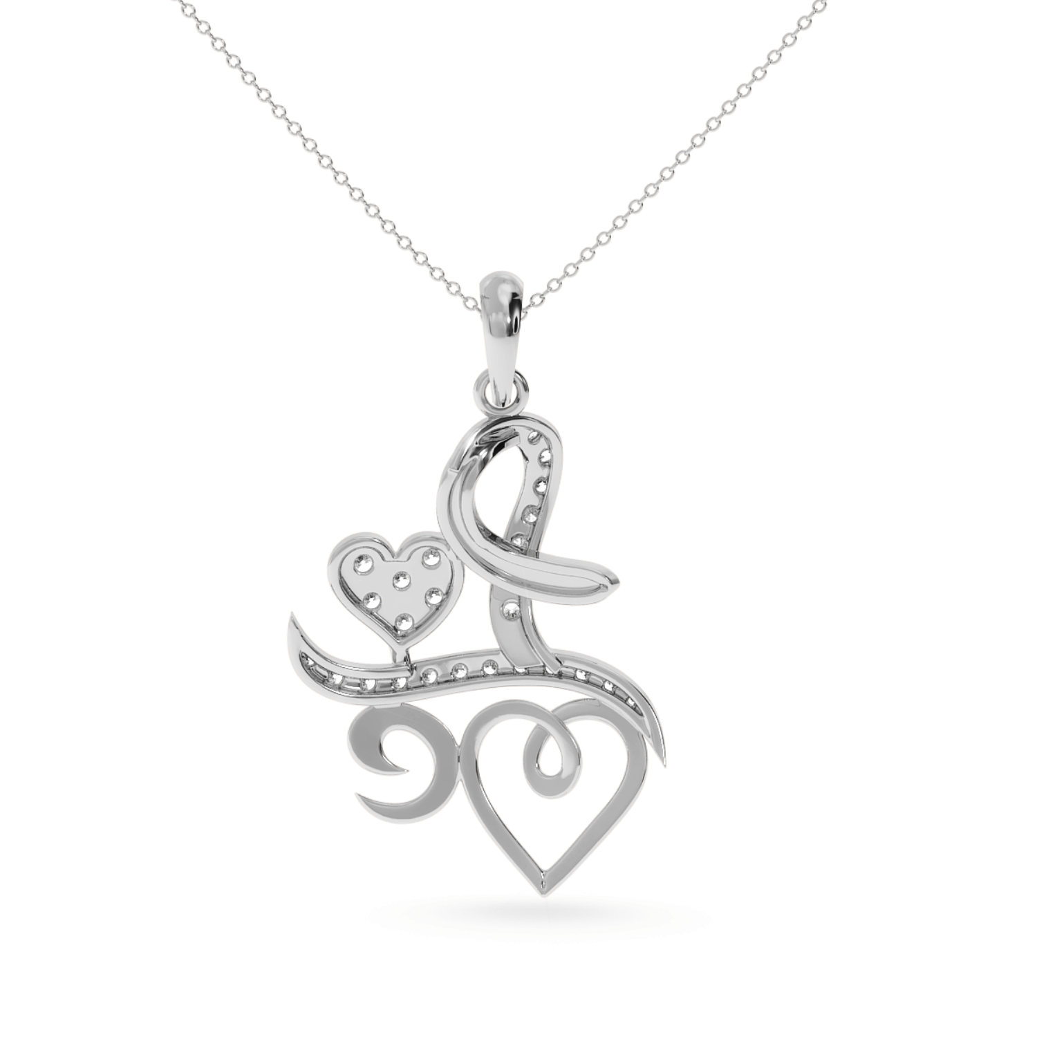 Jewelove Platinum Diamonds Heart Pendant for Women JL PT P 18047 VVS GH