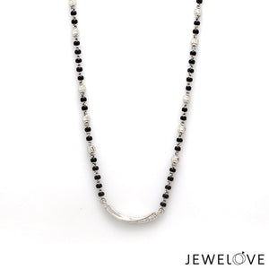 Jewelove™ Necklaces & Pendants Platinum Diamond Mangalsutra Pendant & Diamond cut Balls with Chain JL PT MS 103